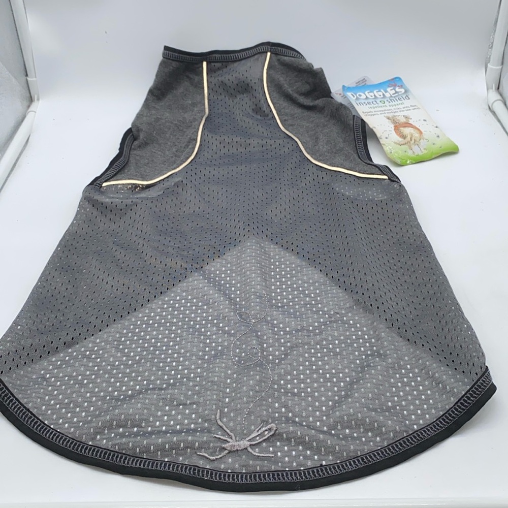Doggles Insect Shield Repellent Apparel Dog T-Shirt Size Large Gray